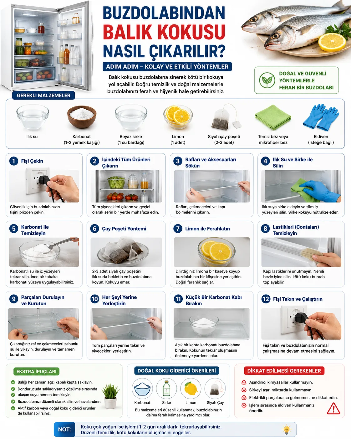 Buzdolabından Balık Kokusu Nasıl Çıkarılır?