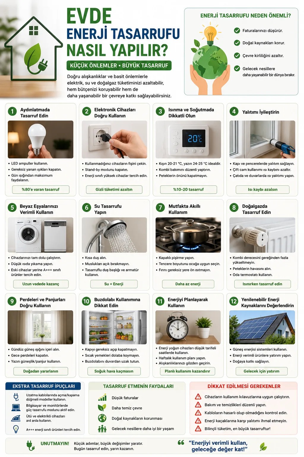 Evde Enerji Tasarrufu Nasıl Yapılır?